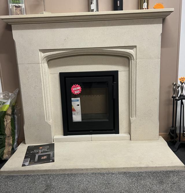 Natural Bath Limestone Fireplace 48”